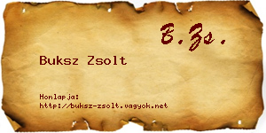 Buksz Zsolt névjegykártya